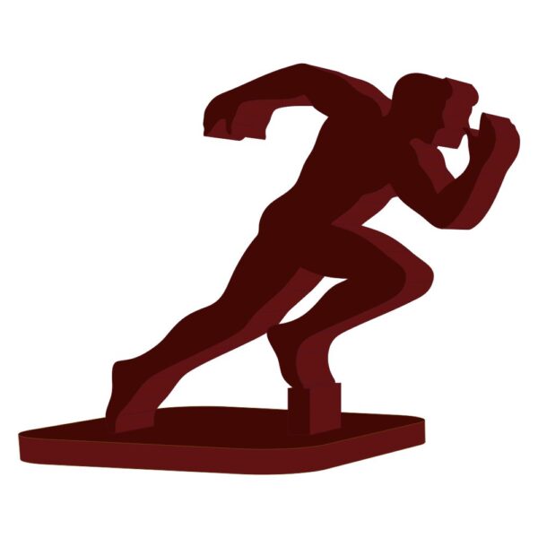 Farsi Crafts Artistic Runner Design Decorative Wooden Sculpture – Dynamic Athlete Pose Showpiece for Home Gym Decor | Unique Gift for Fitness Enthusiasts, Sports Lovers & Motivation Display (Dark Brown)