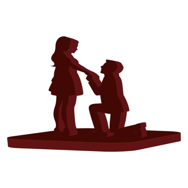 Farsi Crafts Artistic Wooden Romantic Couple Figurine – Handcrafted Symbol of Love, Unity & Affection | Elegant Home Decor & Thoughtful Gift for Anniversary, Wedding & Valentine’s Day (Dark Brown)