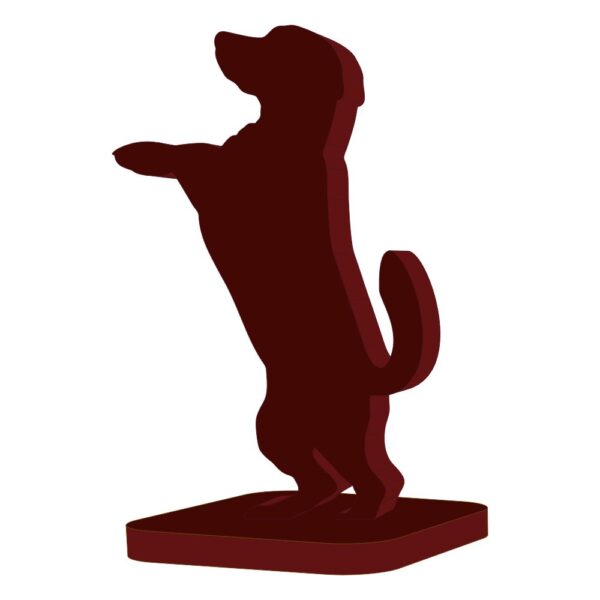 Farsi Crafts Artistic Dog Standing Pose Wooden Sculpture – Handcrafted Pet Lover Decor Showpiece | Unique Gift for Animal Enthusiasts, Dog Owners & Home Accents (Dark Brown)