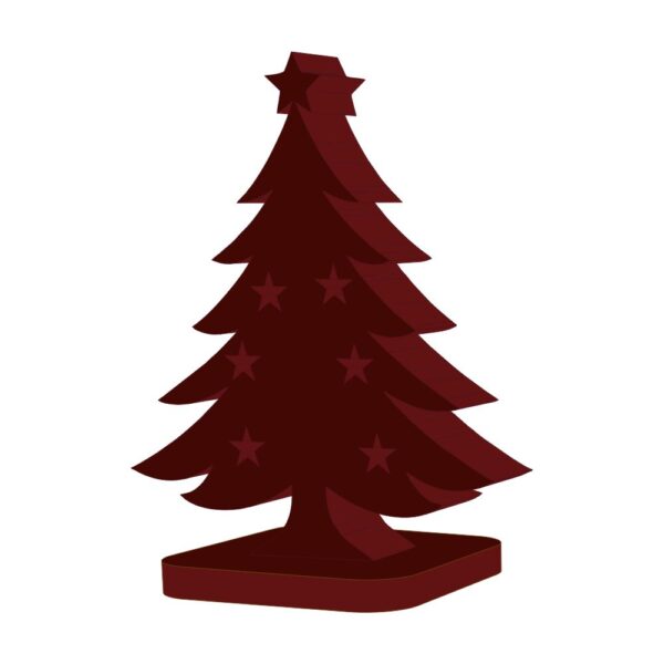 Farsi Crafts Christmas Tree Design Decorative Wooden Sculpture – Festive Tree Showpiece for Holiday Decor | Perfect Gift & Tabletop Display for Home, Office & Gifting (Dark Brown)