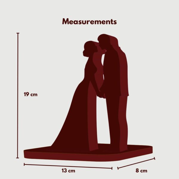 Farsi Crafts Handcrafted Wooden Romantic Couple Embrace Sculpture – Symbol of Love & Togetherness for Home Decor | Unique Gift for Anniversary, Wedding & Valentine’s Day (Dark Brown) - Image 3