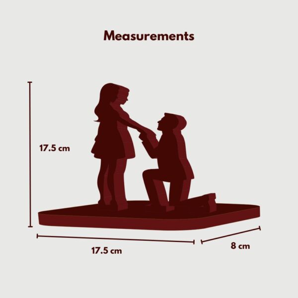 Farsi Crafts Artistic Wooden Romantic Couple Figurine – Handcrafted Symbol of Love, Unity & Affection | Elegant Home Decor & Thoughtful Gift for Anniversary, Wedding & Valentine’s Day (Dark Brown) - Image 3