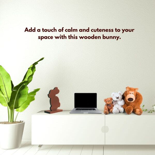 Farsi Crafts Artistic Rabbit Shaped Wooden Sculpture – Decorative Bunny Figurine for Home Decor | Cute Animal Showpiece & Unique Gift for Kids, Nature Lovers & Festive Occasions (Dark Brown) - Image 5